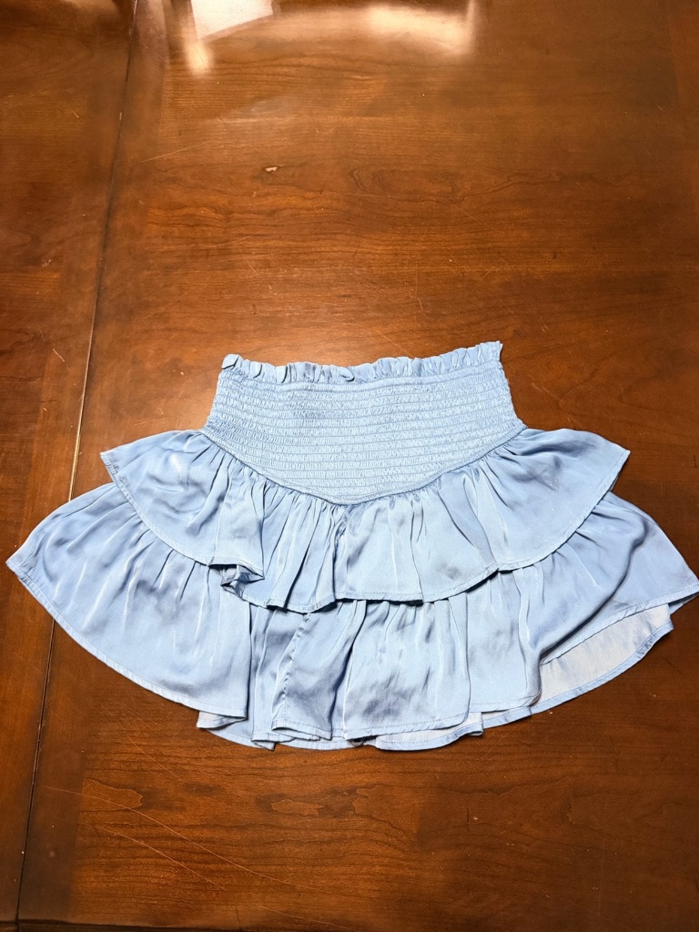 Altar'd State Light Blue Tiered Smocked Skort
